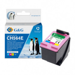 G&G HP 301XL Color Cartucho de Tinta Remanufacturado - Muestra Nivel de Tinta - Reemplaza CH564EE/CH562EE
